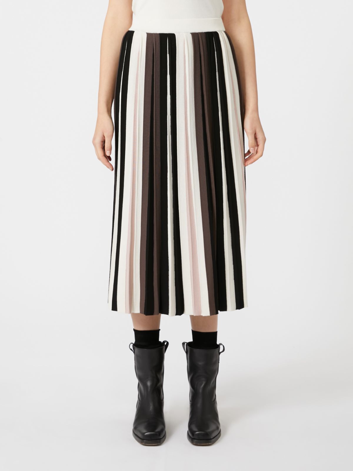 Weekend Max Mara Pleiadi Pleated Viscose Skirt