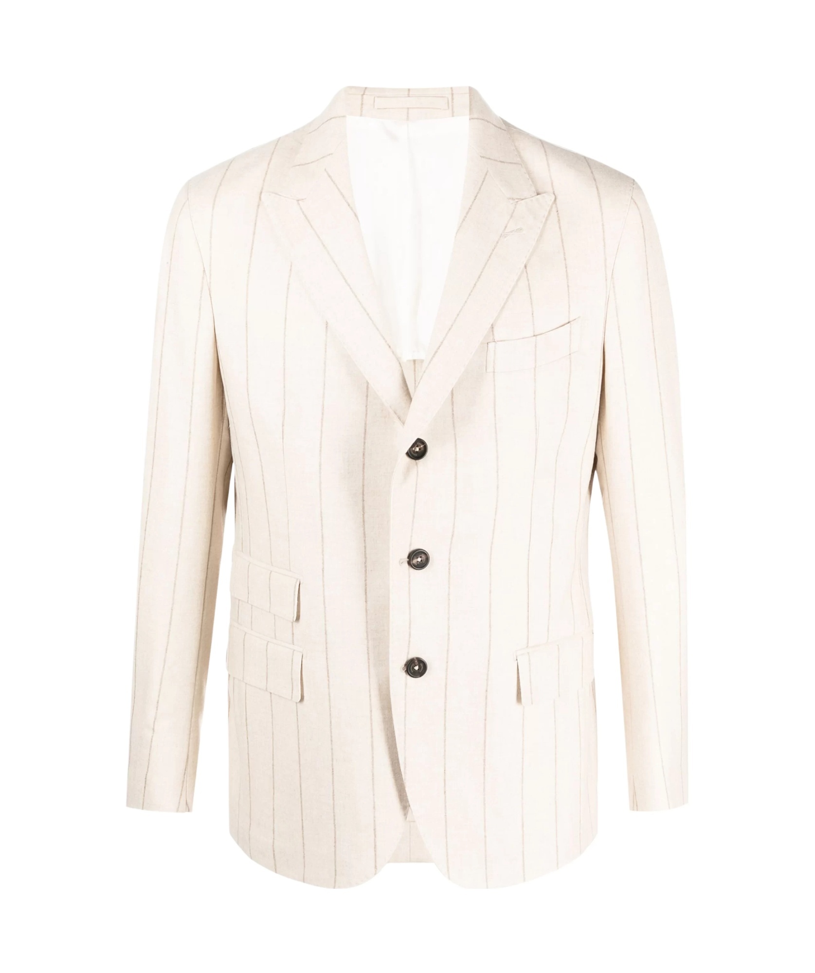 Eleventy Pinstriped Single-breasted Blazer In White