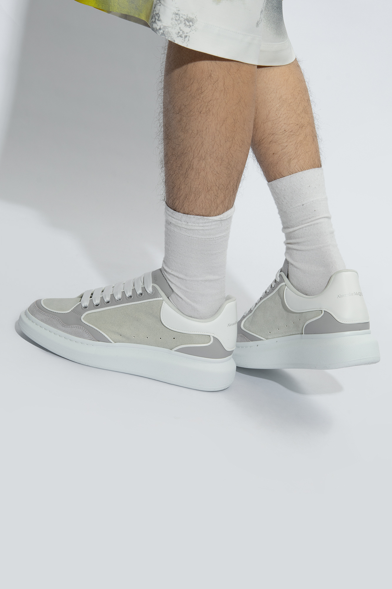 Alexander Mcqueen Oversized Panelled Sneakers In White