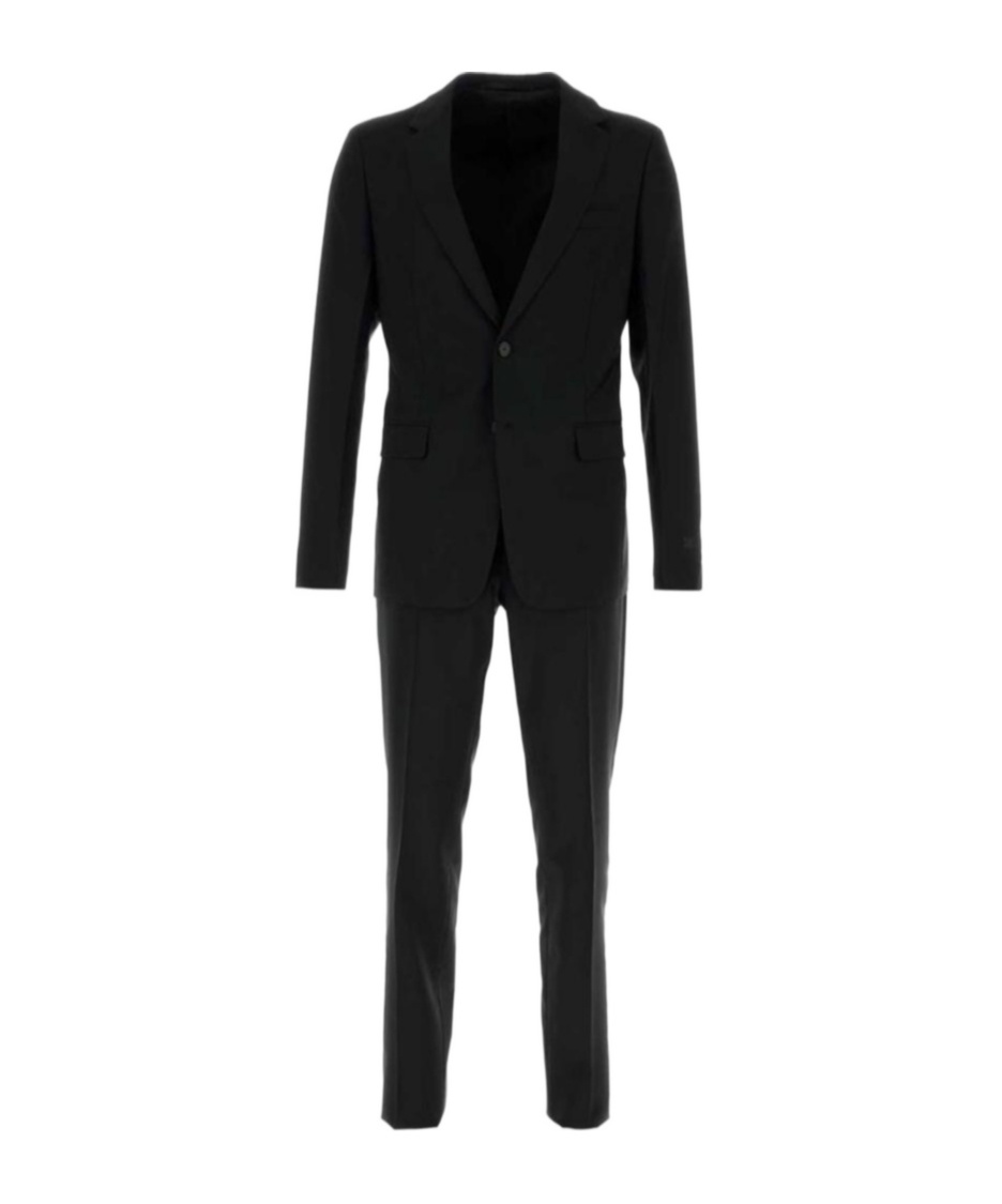 Prada Completo In Misto Lana Nera  Uomo In Black