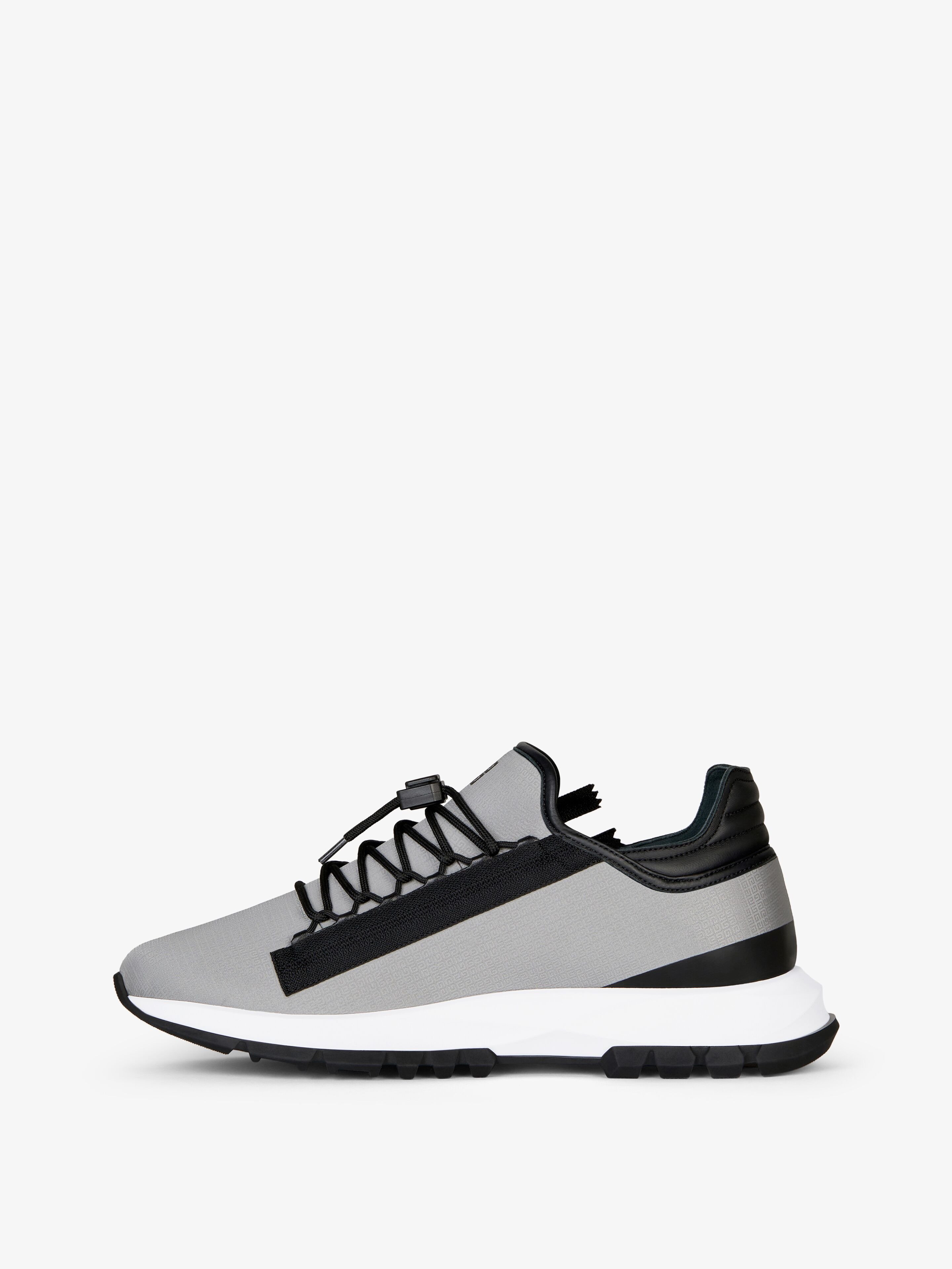 Givenchy Spectre Runner Sneakers In 4g Synthetic Fiber With Zip In Grey Black