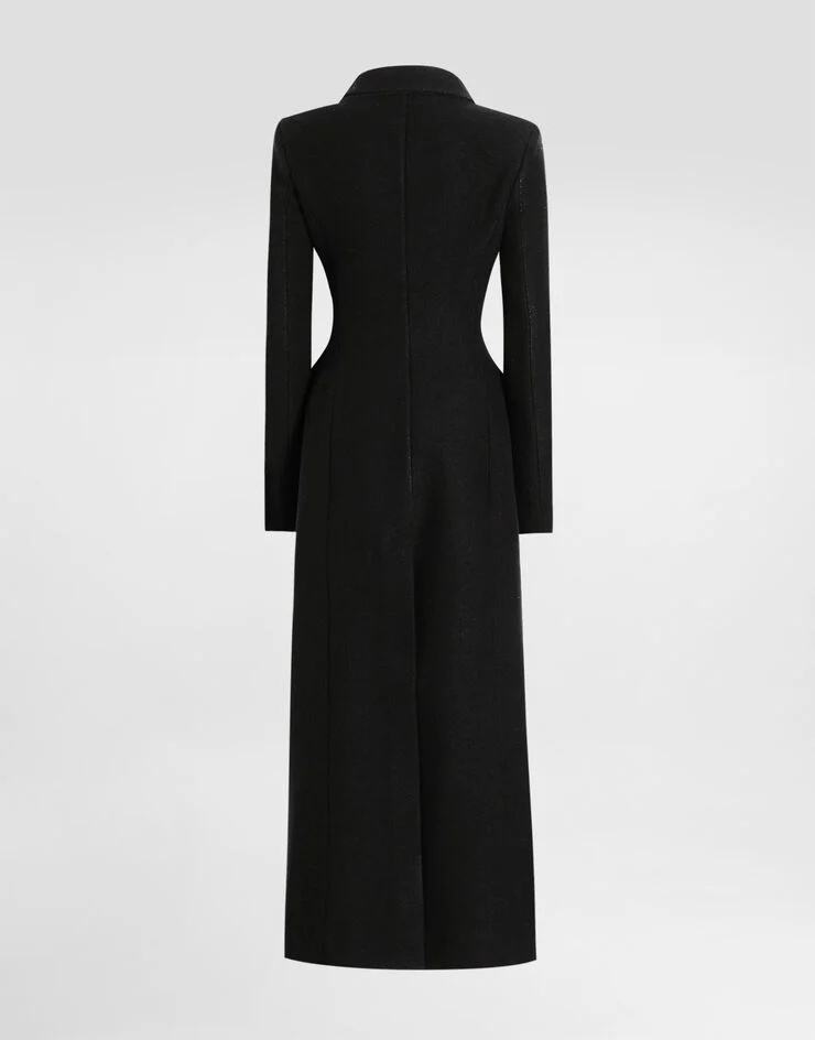 Dolce & Gabbana Double-breasted Coat In Black