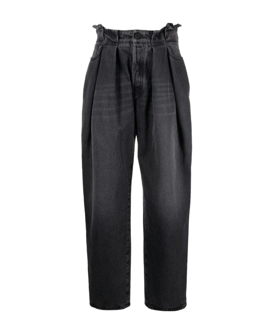 Off-white Pleated Loose-fit Jeans