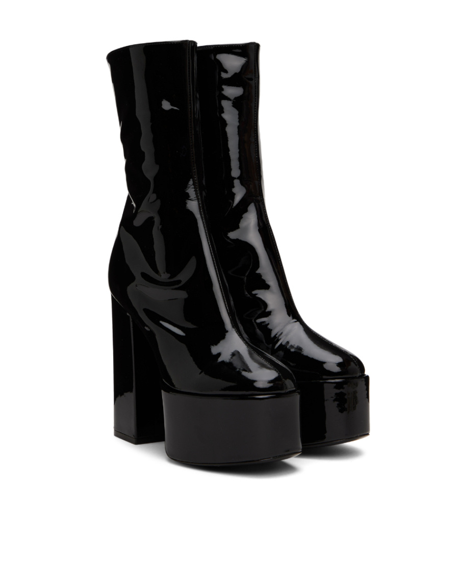 Paris Texas Lexy Block-heel Platform Booties In Black