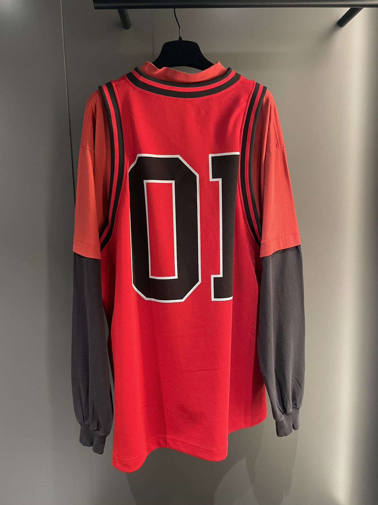 Balenciaga Layered Long-sleeved T-shirt In Red