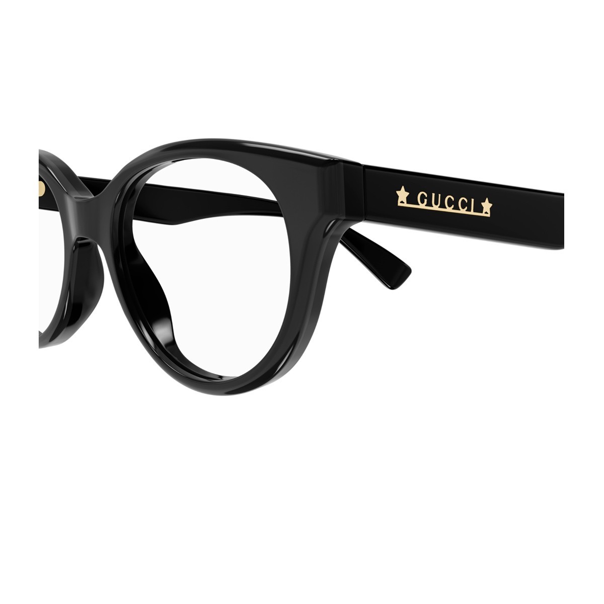 Gucci Logo-engraved Cat-eye Glasses In Black