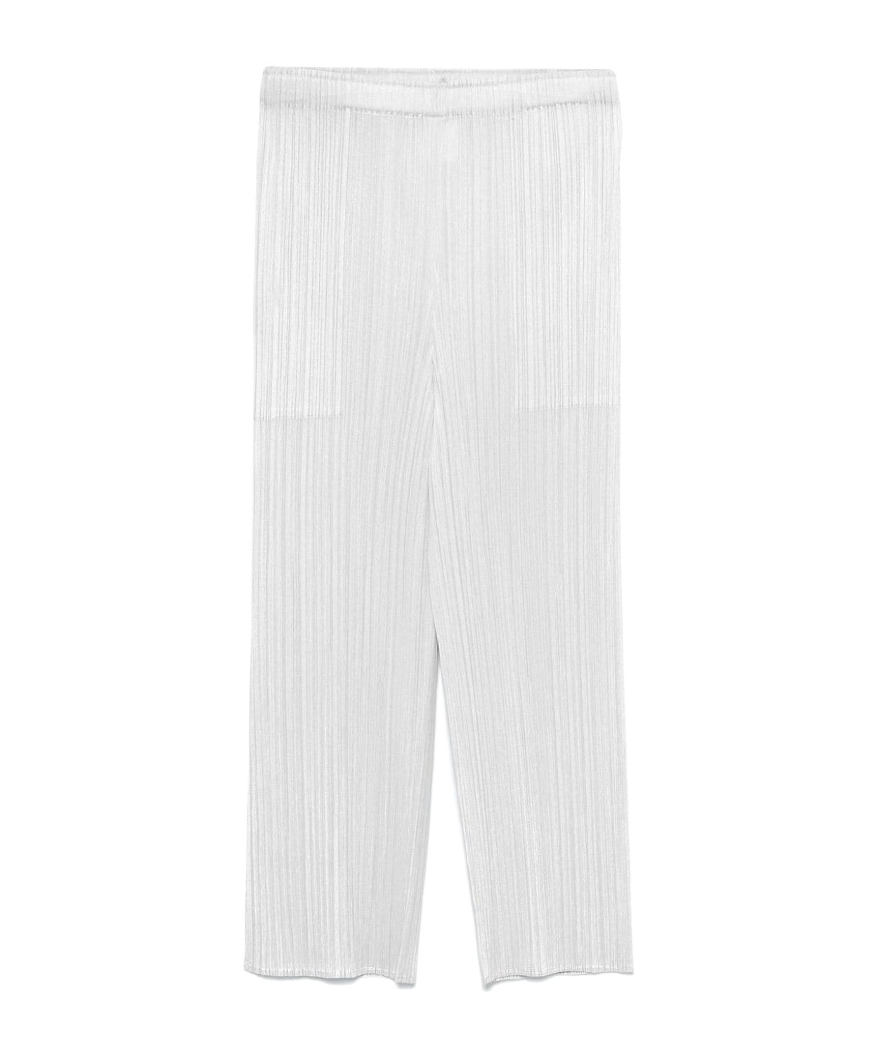Issey Miyake Plissé-effect Trousers In White