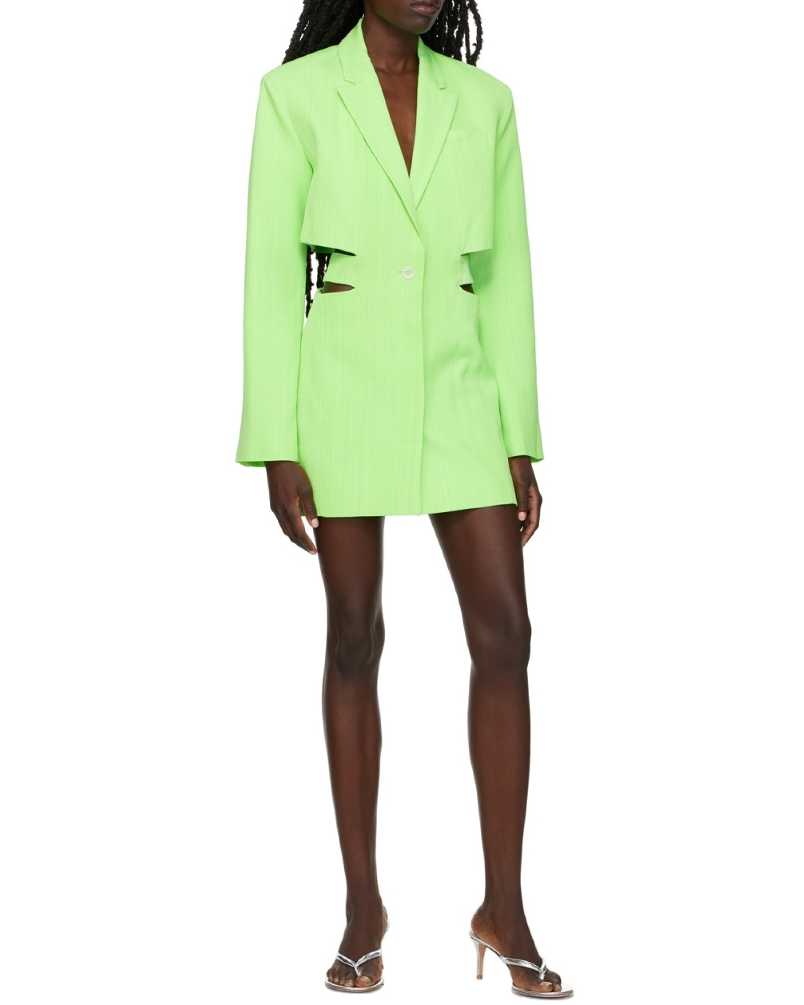 Jacquemus Bari Cut-out Tailored Dress In Green