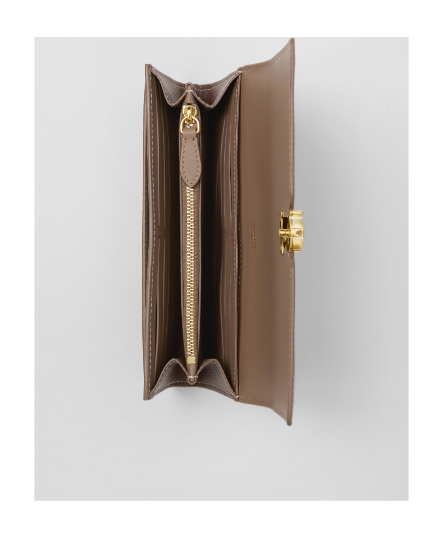 Burberry Monogram Two-tone Continental Wallet In Brown