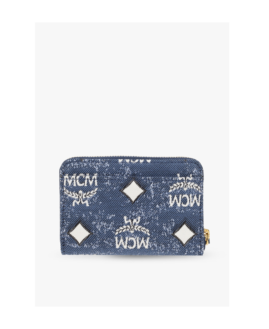 Mcm Flower Purse In Blue