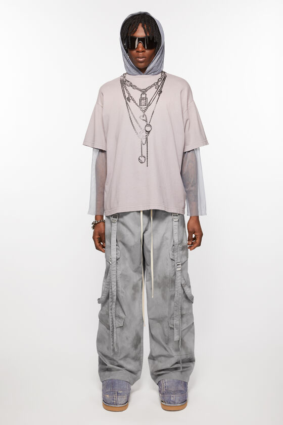 Acne Studios Cargo Trousers In Gray