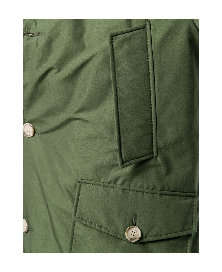 Woolrich Hooded Down Jacket In Green