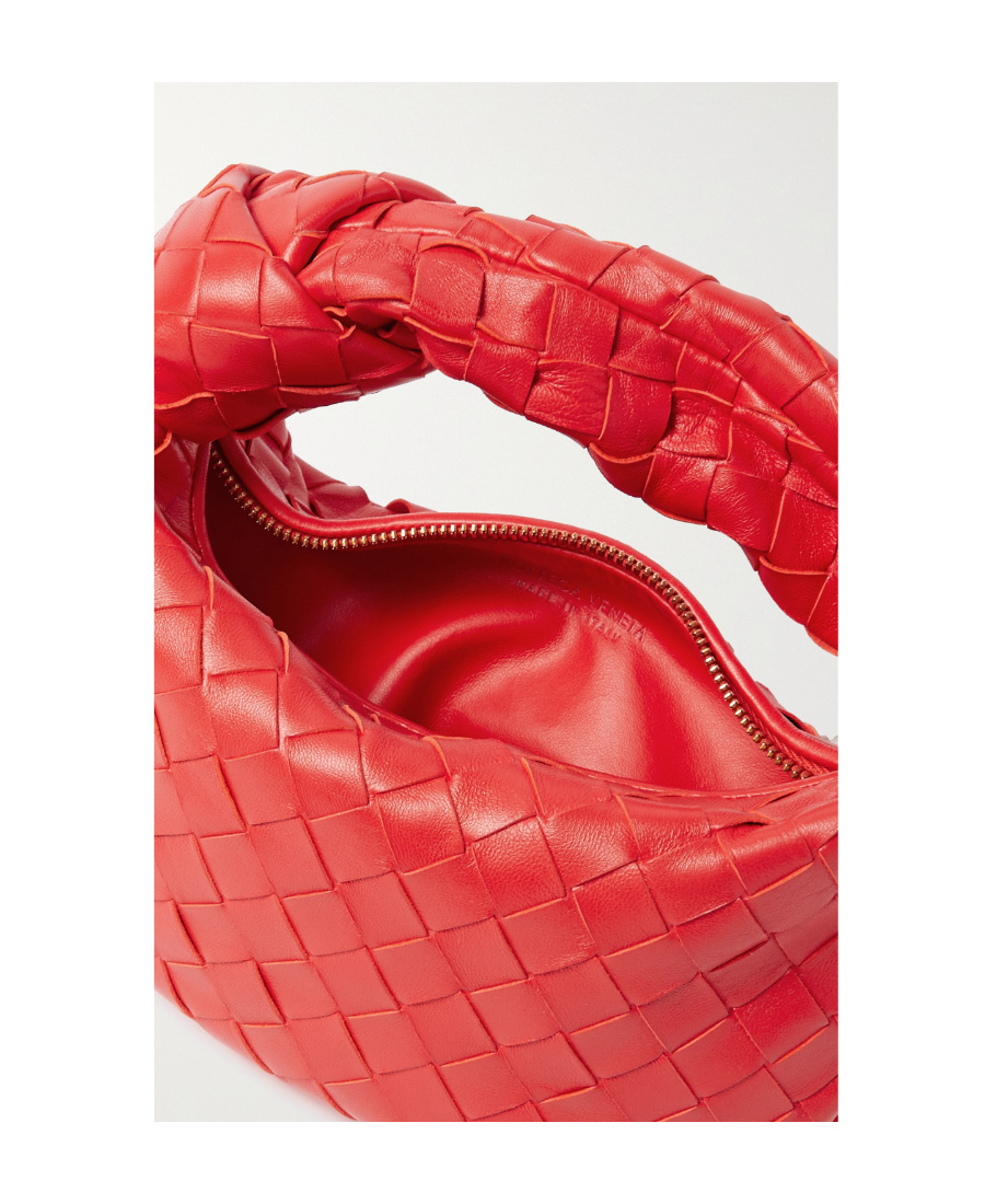 Bottega Veneta Jodie Leather Shoulder Bag In Red
