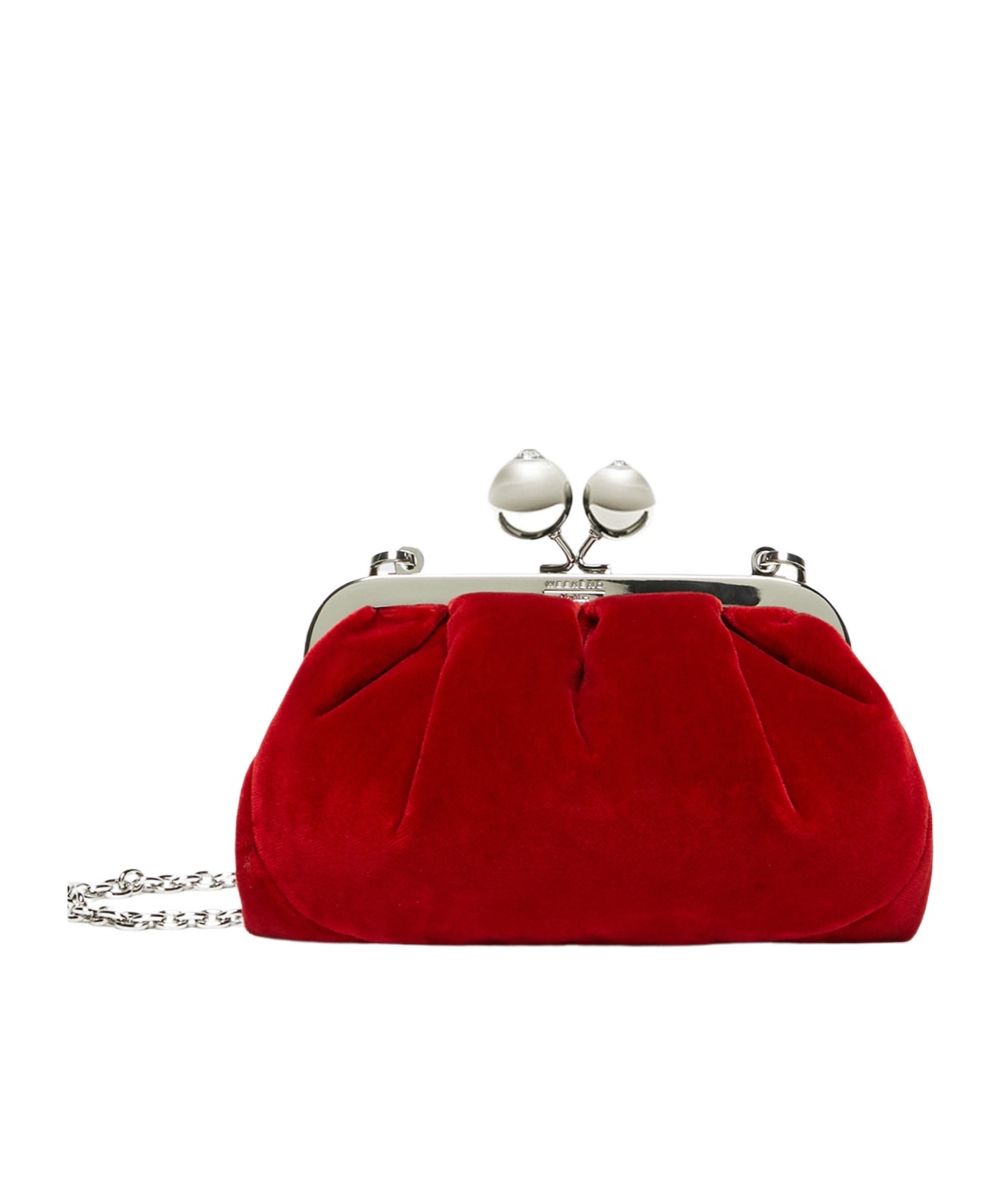 Weekend Max Mara Small Velvet Pasticcino Bag In Red