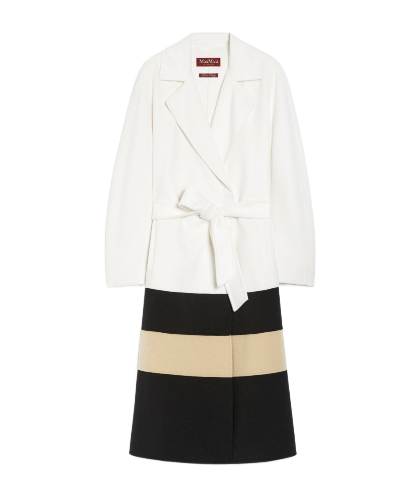 Max Mara Wool Robe Coat In White