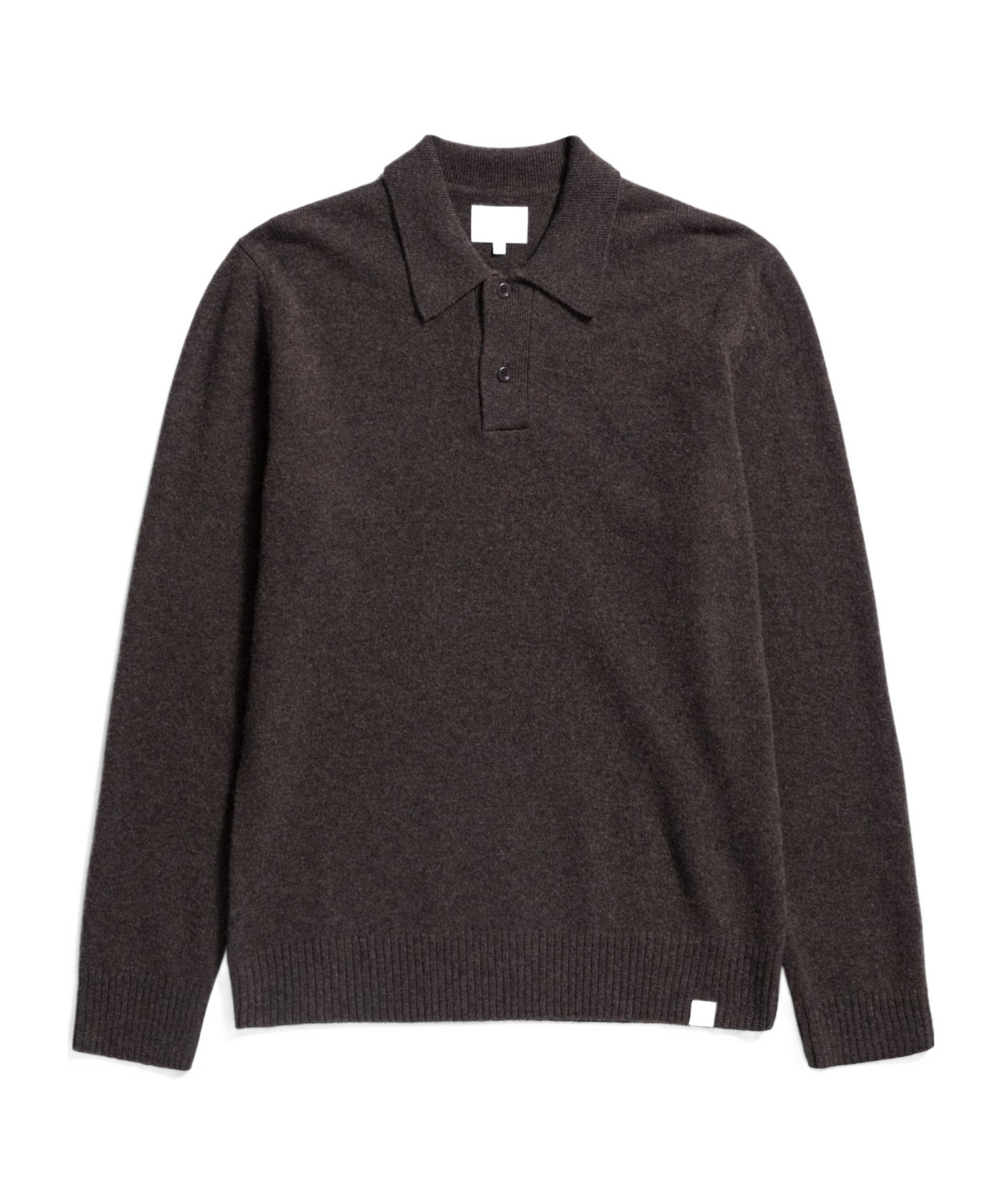Norse Projects Long-sleeved Wool Polo Shirt In Black