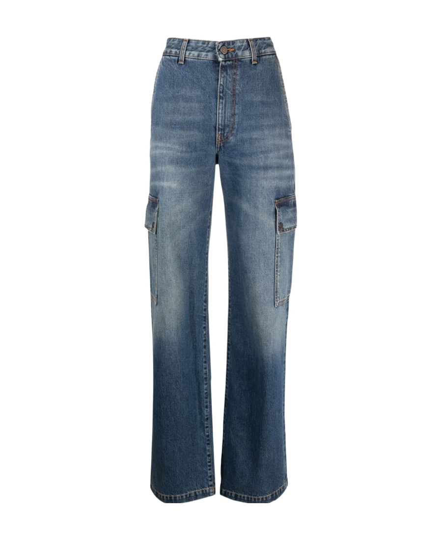 STELLA MCCARTNEY STELLA MCCARTNEY HIGH-WAIST STRAIGHT-LEG CARGO JEANS