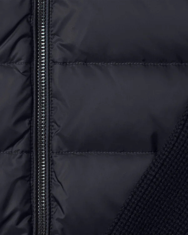 Belstaff Mens Dark Ink Circuiteer Padded Wool Blend Cardigan In Black