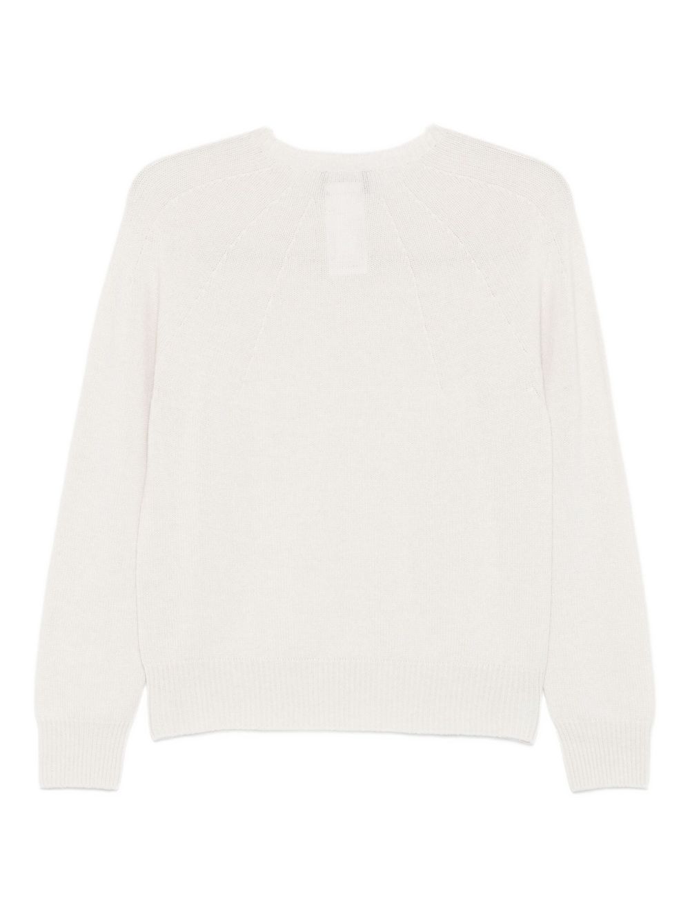 Emporio Armani Long Sleeve Crew Neck Knitwear Top In White