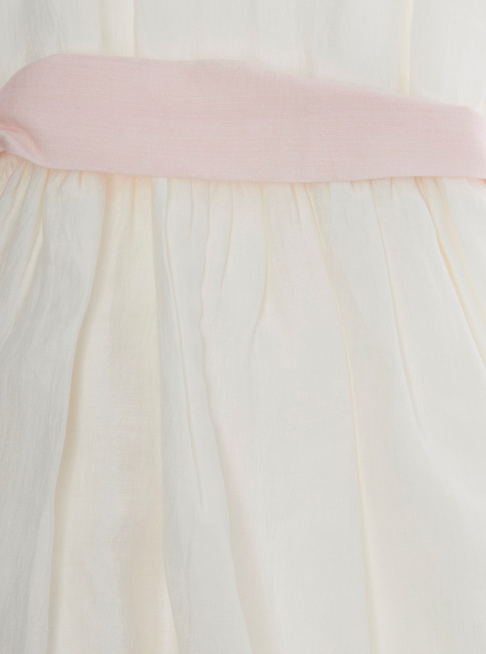 Il Gufo Sleeveless Belt Dress In White