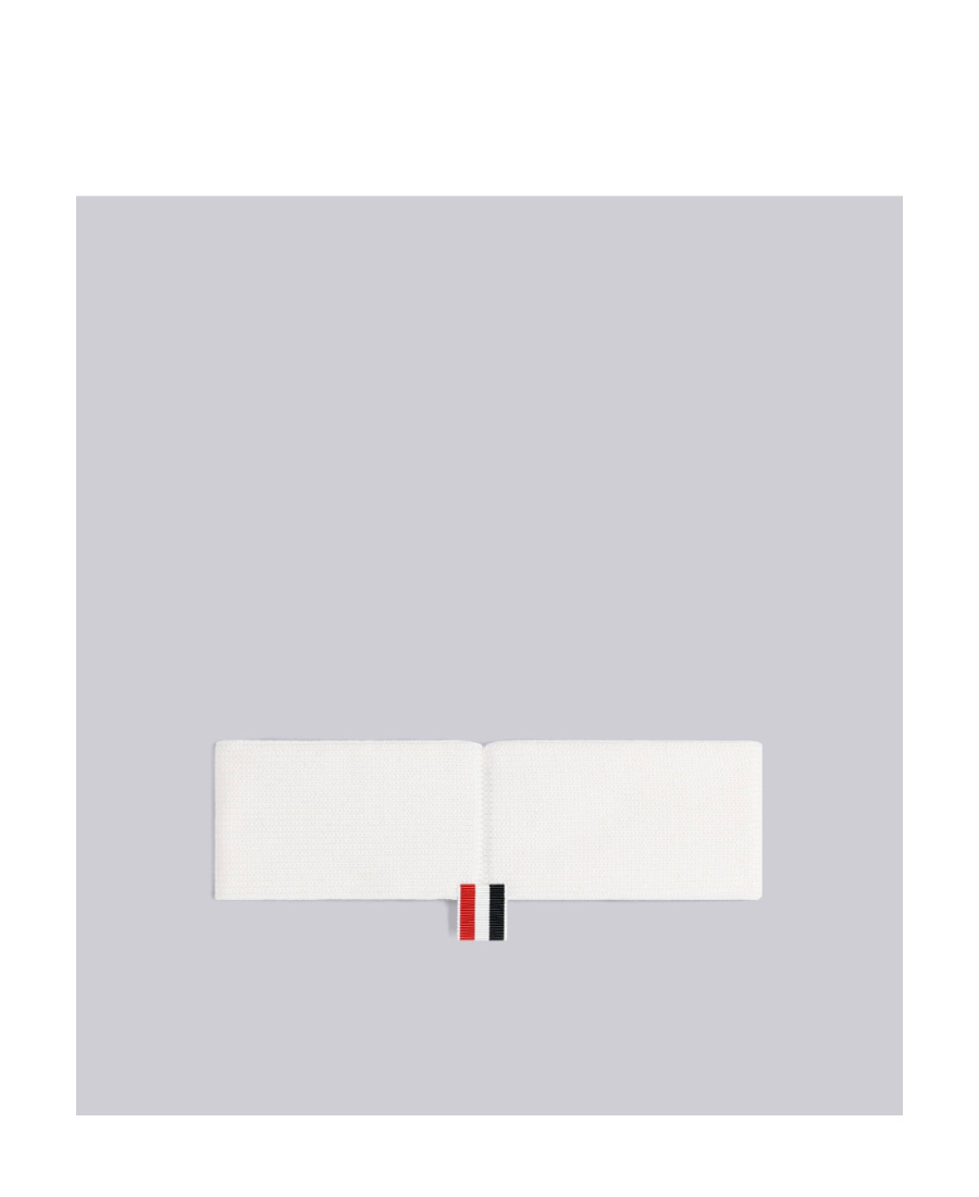 Thom Browne 4-bar Stripe Headband In White