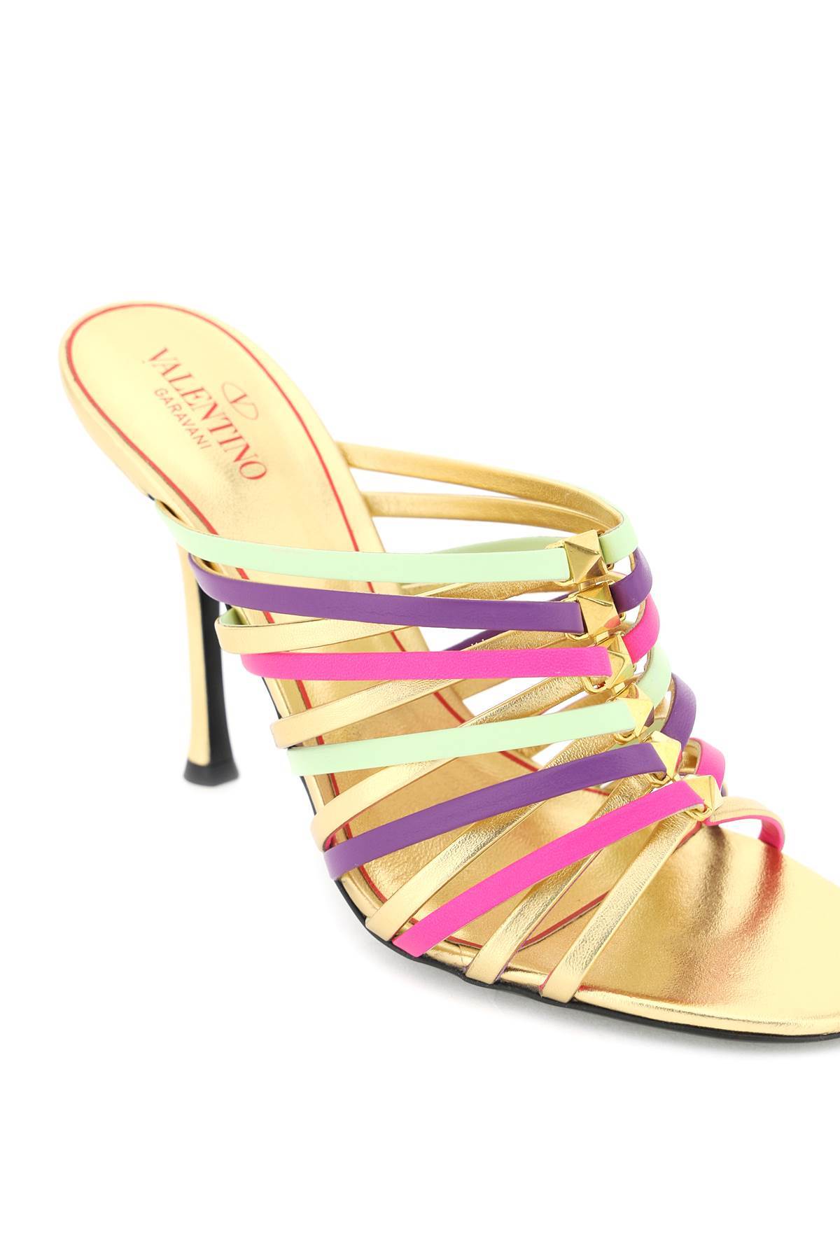 VALENTINO GARAVANI VALENTINO	GARAVANI ROCKSTUD OPEN TOE STILETTO MULES