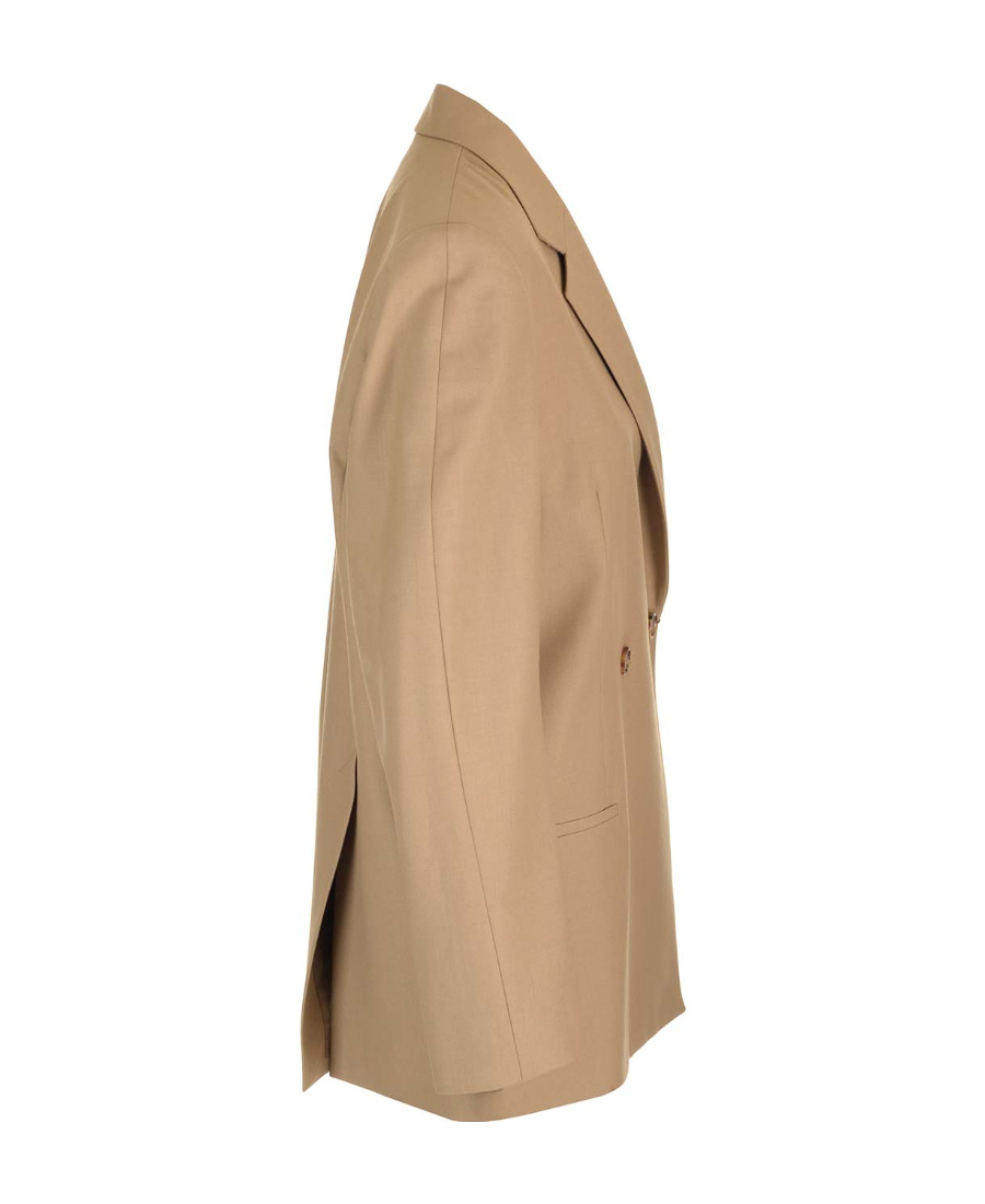 Totême Double-breasted Recycled-crepe Blazer In Nude