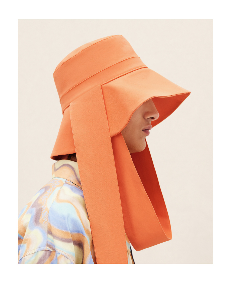 Jacquemus Le Bob Bando Bucket Hat In Orange