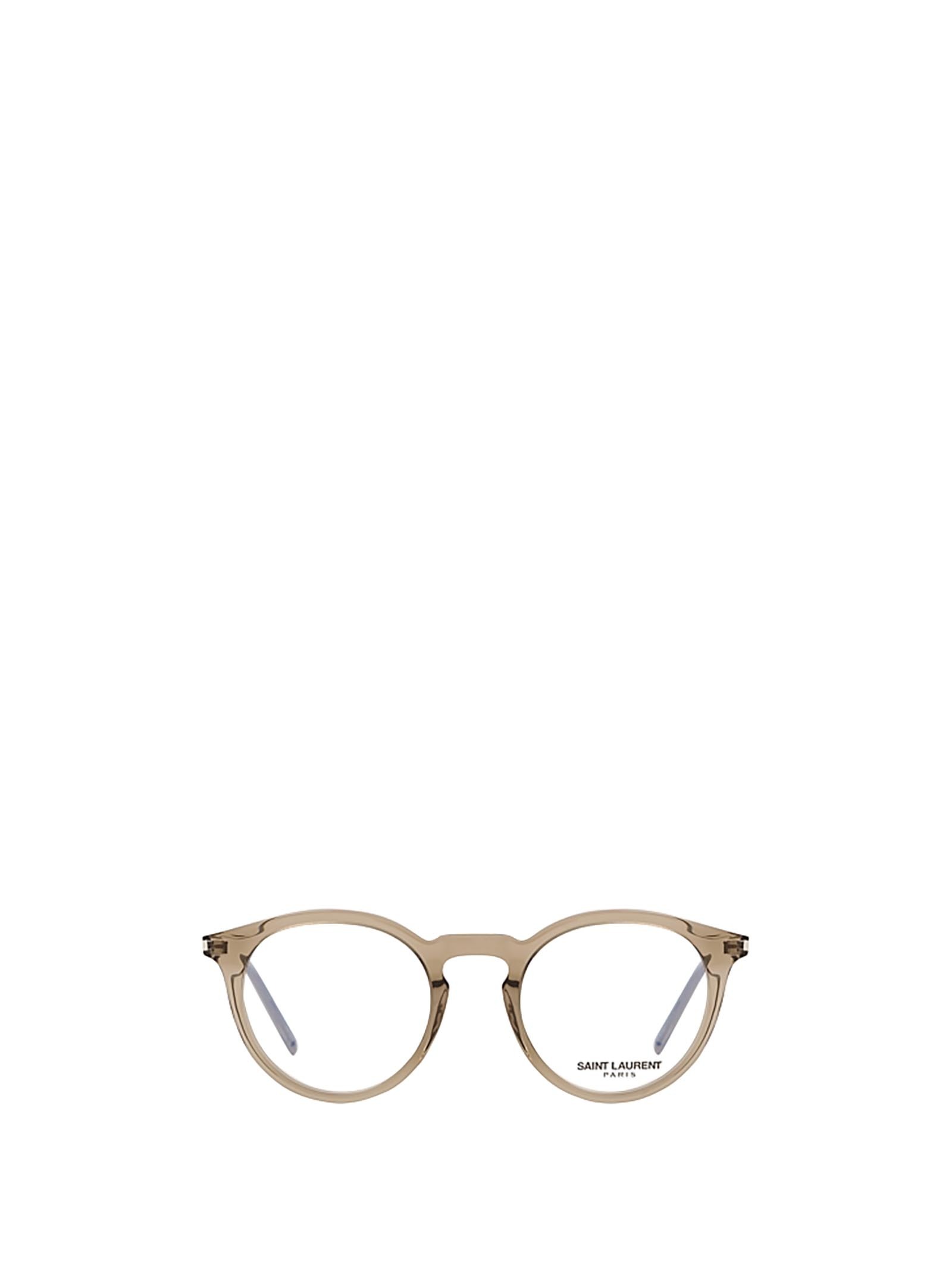 Saint Laurent Sl347 Round Frame Glasses In White