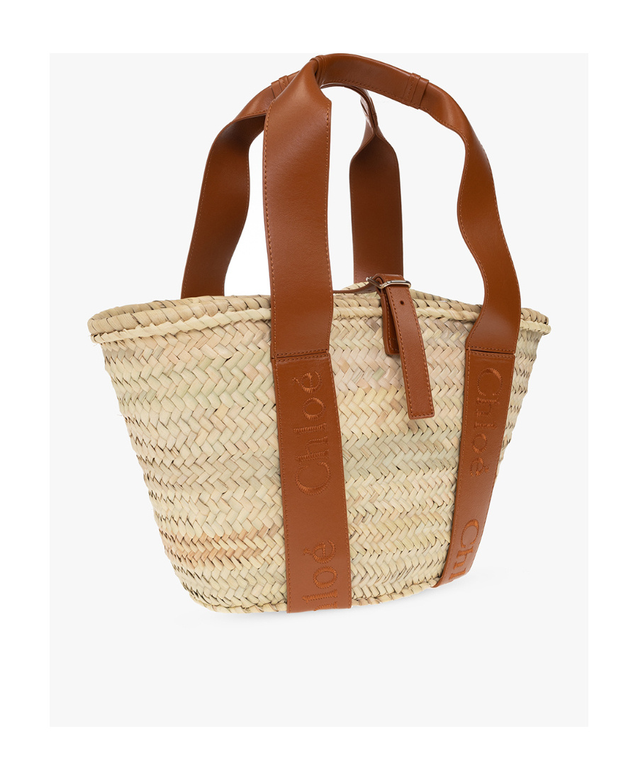 Chloé Leather Straps Basket Bag In Brown
