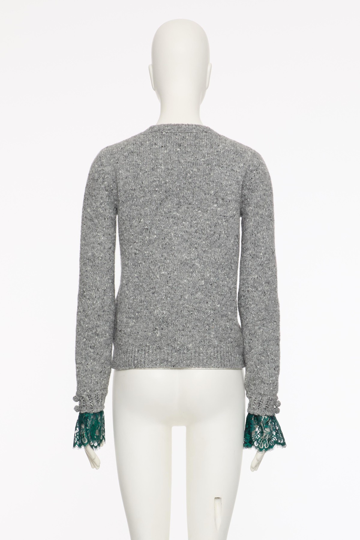 Valentino Long-sleeved Sweater In Gray