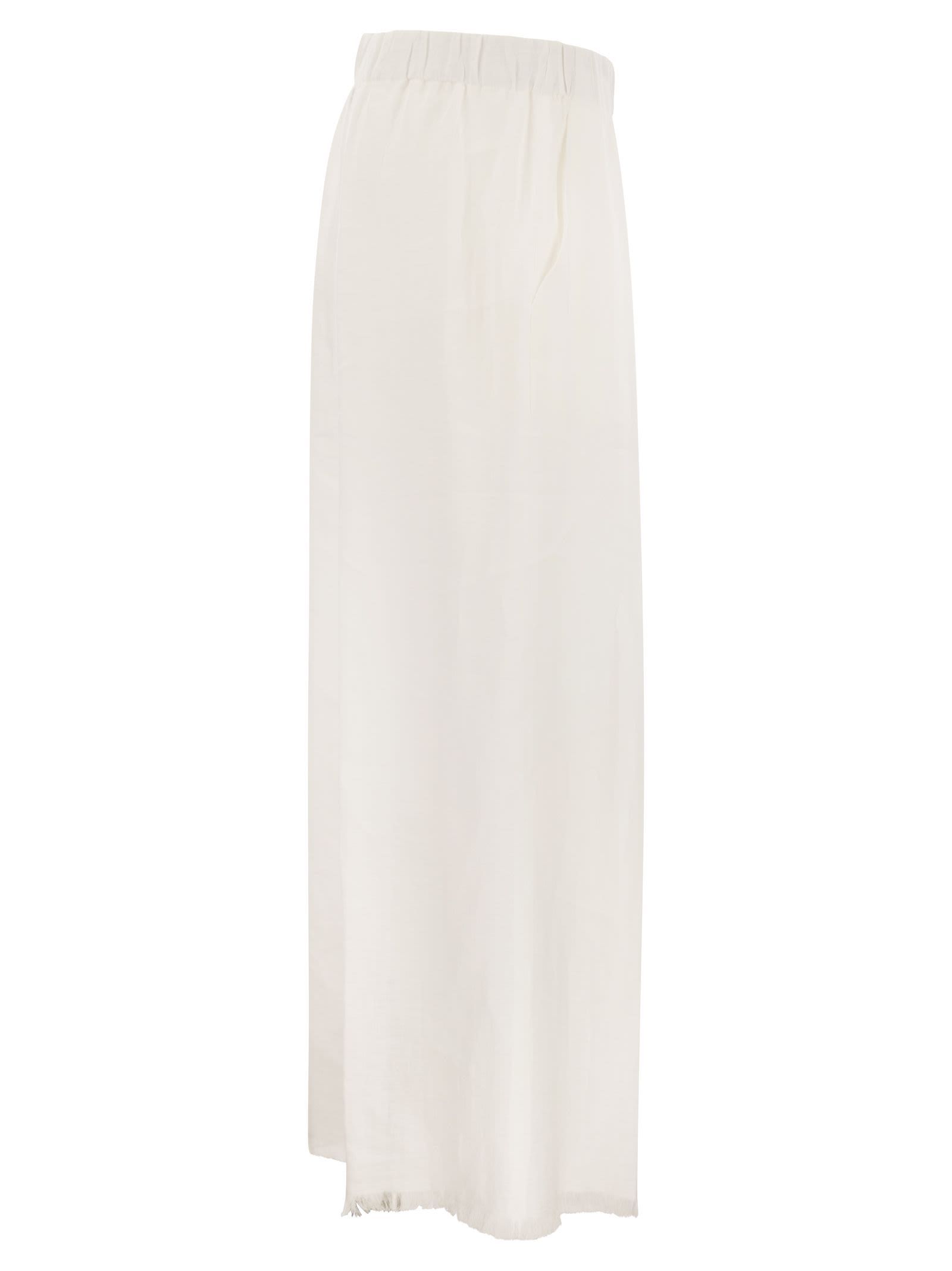 Antonelli Wide-leg Trousers In White