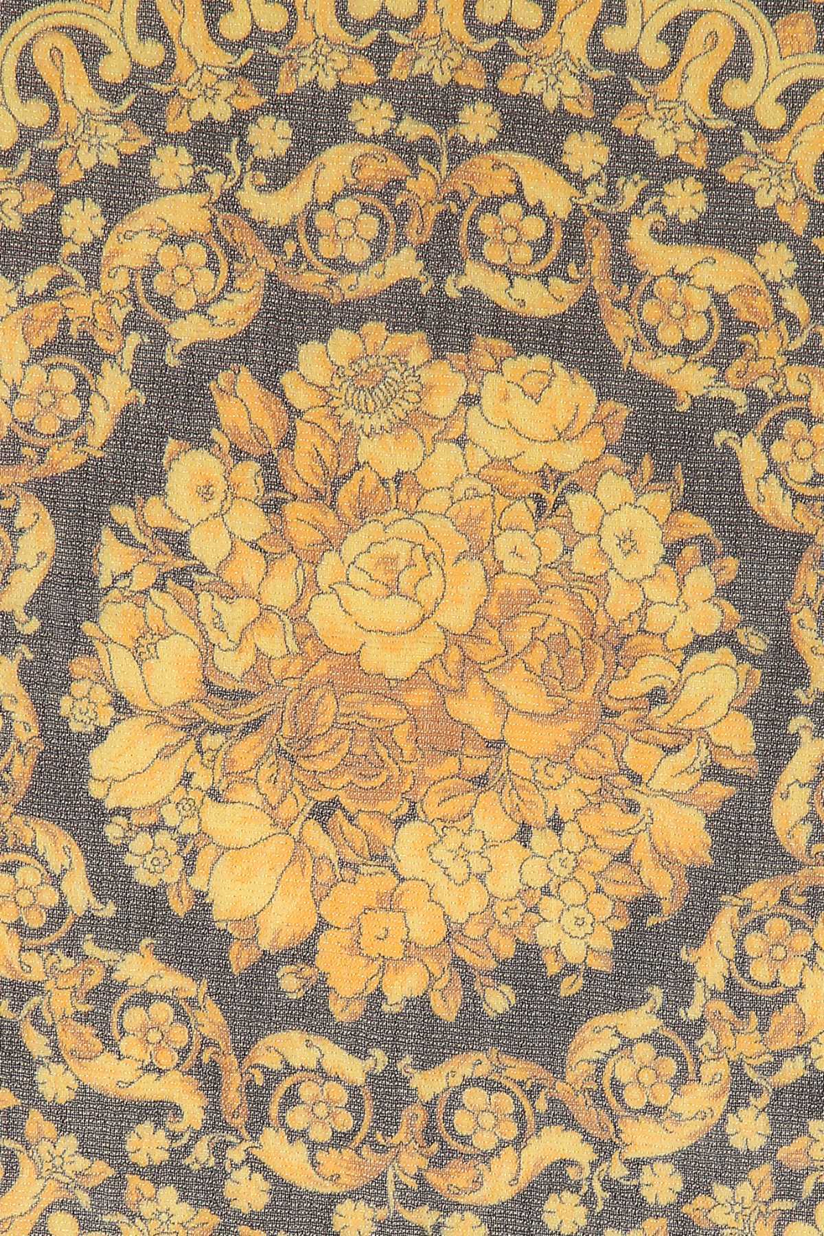 Versace Barocco Print Fringed Scarf In Multicolor