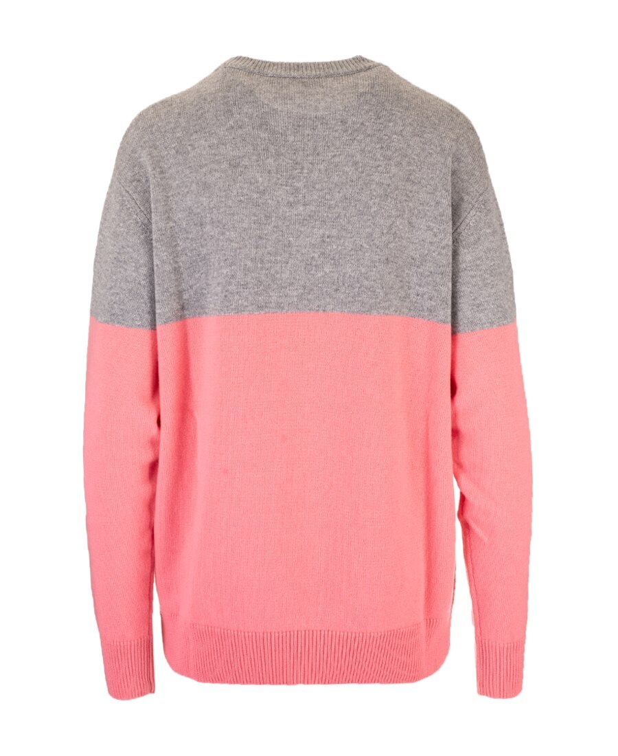 Givenchy Colour Block Logo Cashmere Jumper In Pink