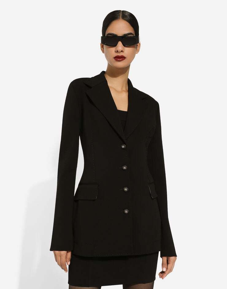 Dolce & Gabbana Dolce Single-breasted Wool Blazer In Black
