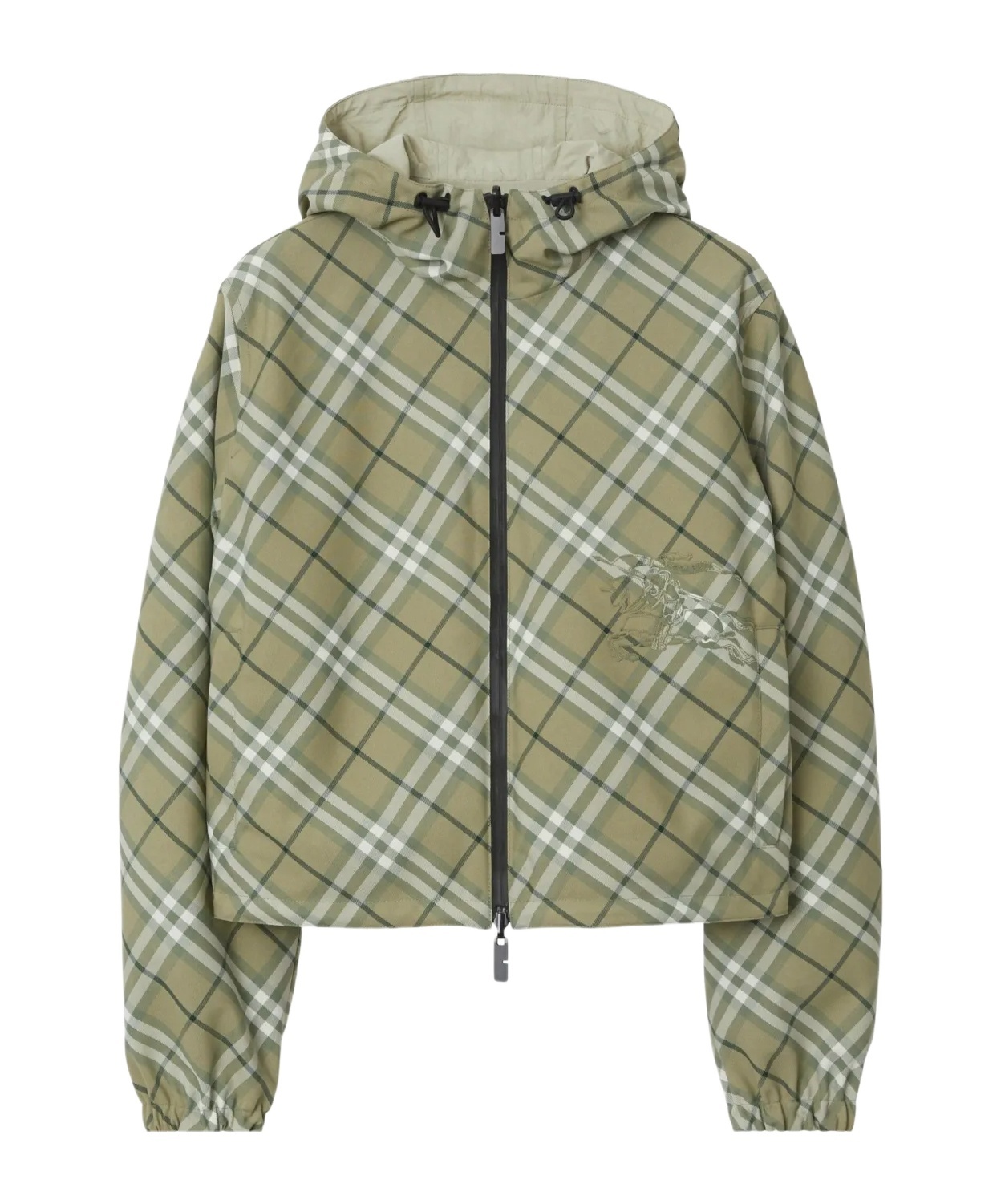 Burberry Reversible Equestrian Twill Jacket In Gray