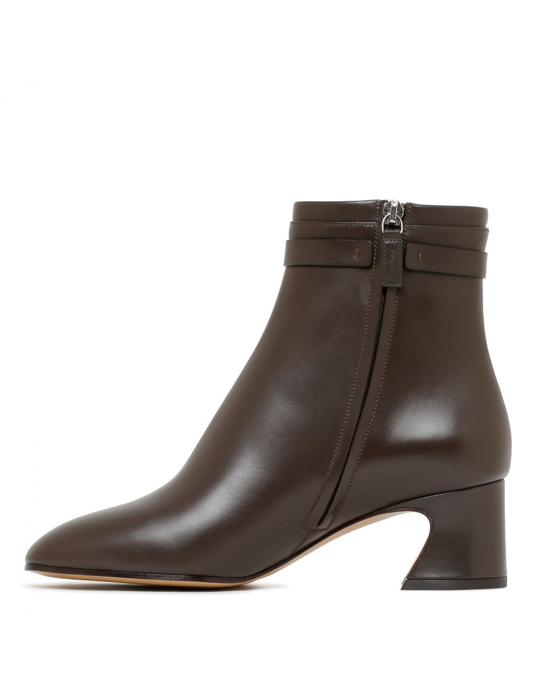 Ferragamo Woman Ankle Boots Brown Size 9.5 Calfskin In Brown