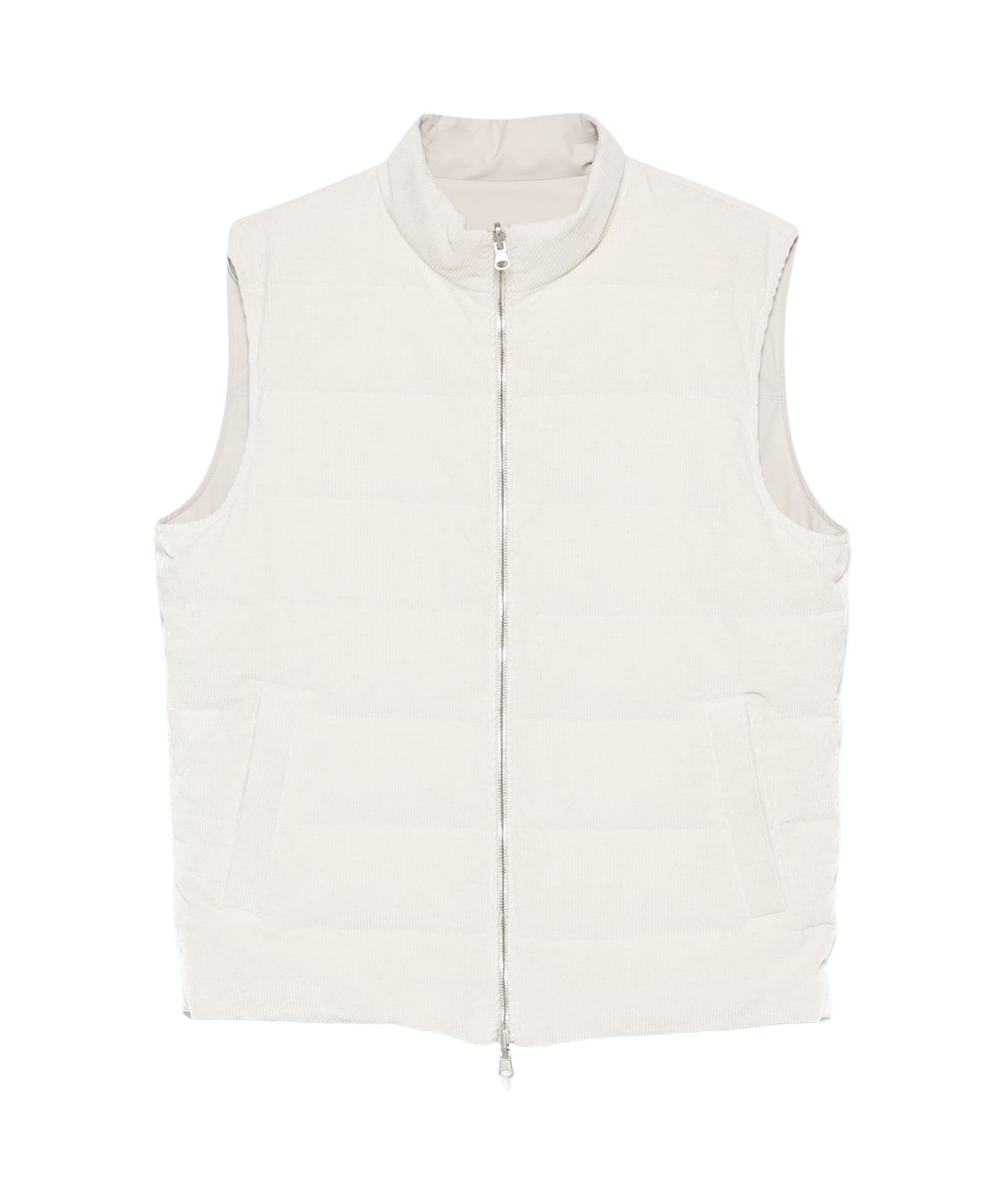 Eleventy Sleevless Down Vest In White