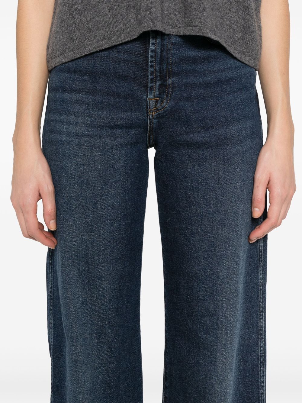 7 For All Mankind Wide-leg High-waist Denim Jeans