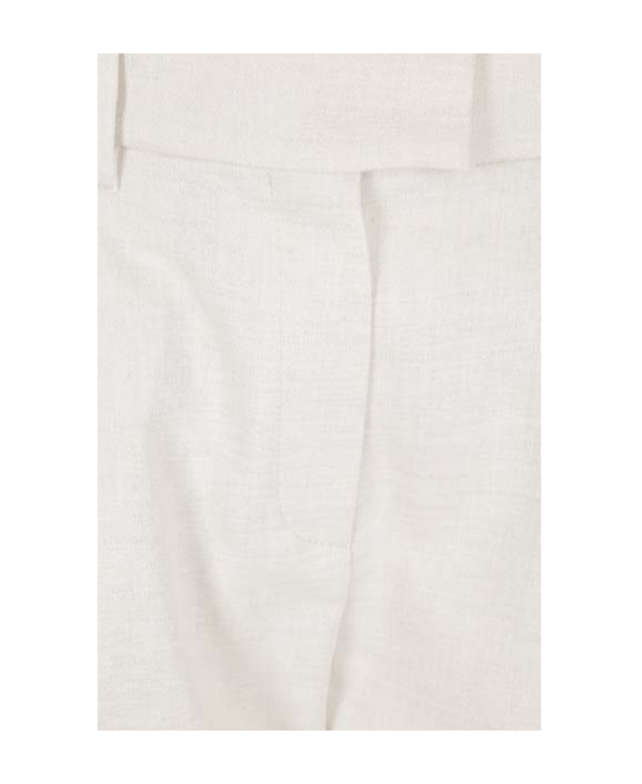 Brunello Cucinelli High-waist Tapered Trousers In White