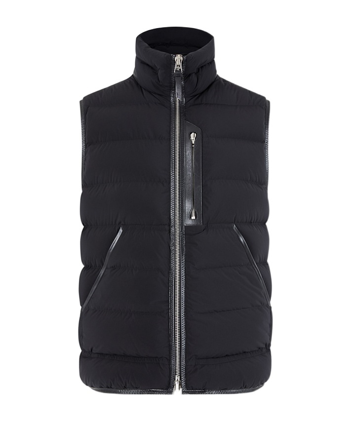 Tom Ford Zipped Padded Gilet In Black