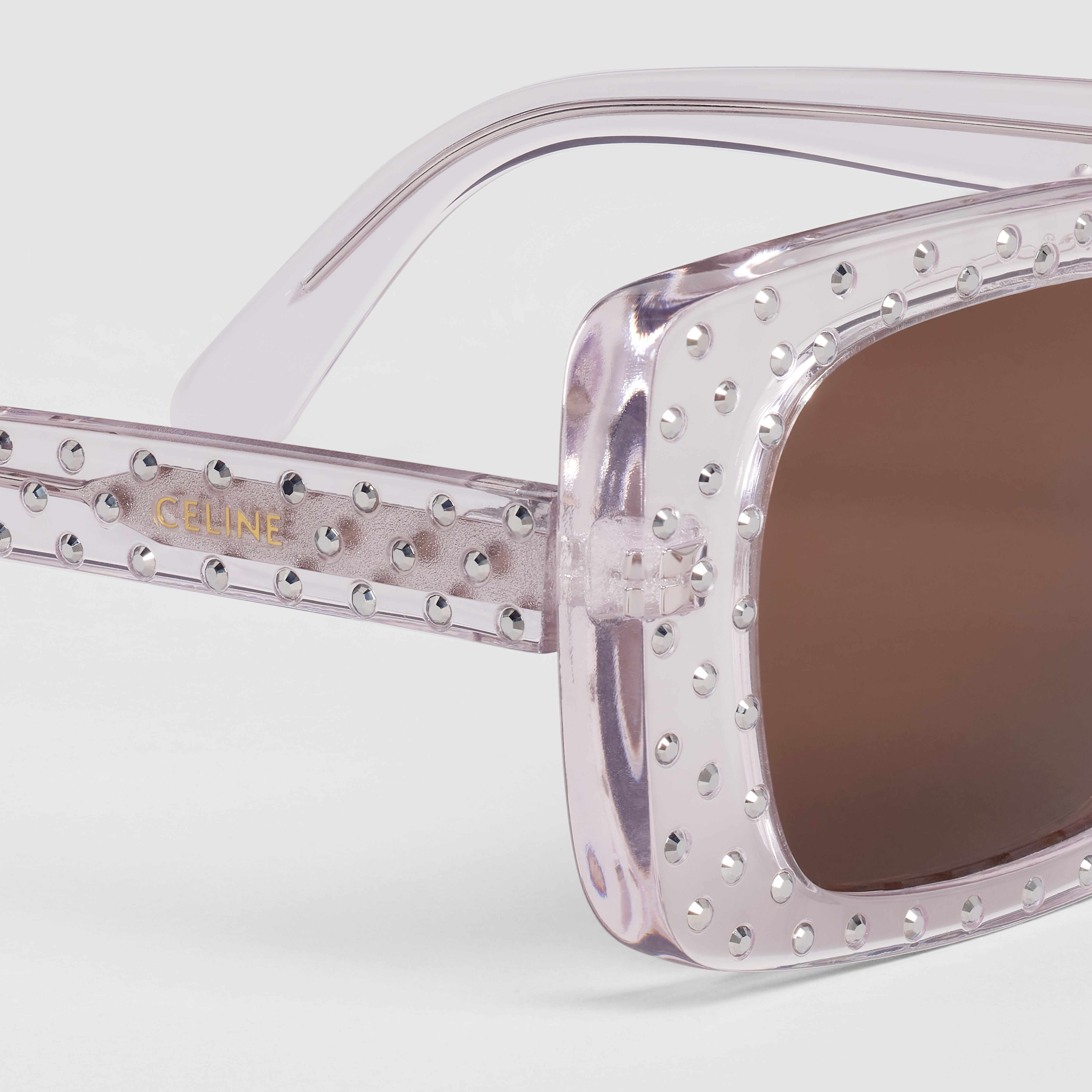 Celine Crystal Sunglasses Decorated With Square S213 Acetate In Multicolor