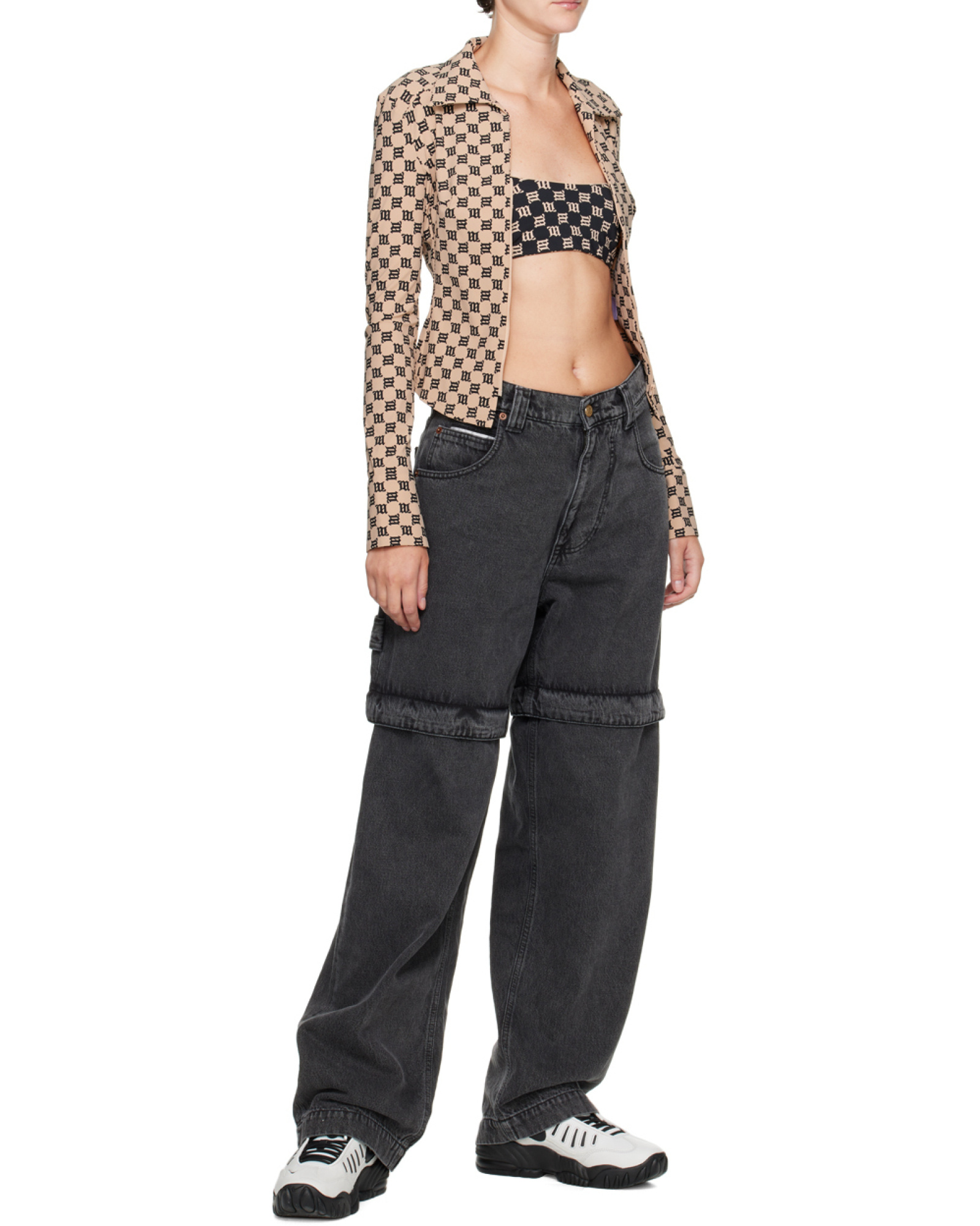 Misbhv Monogram-print Zip-up Top