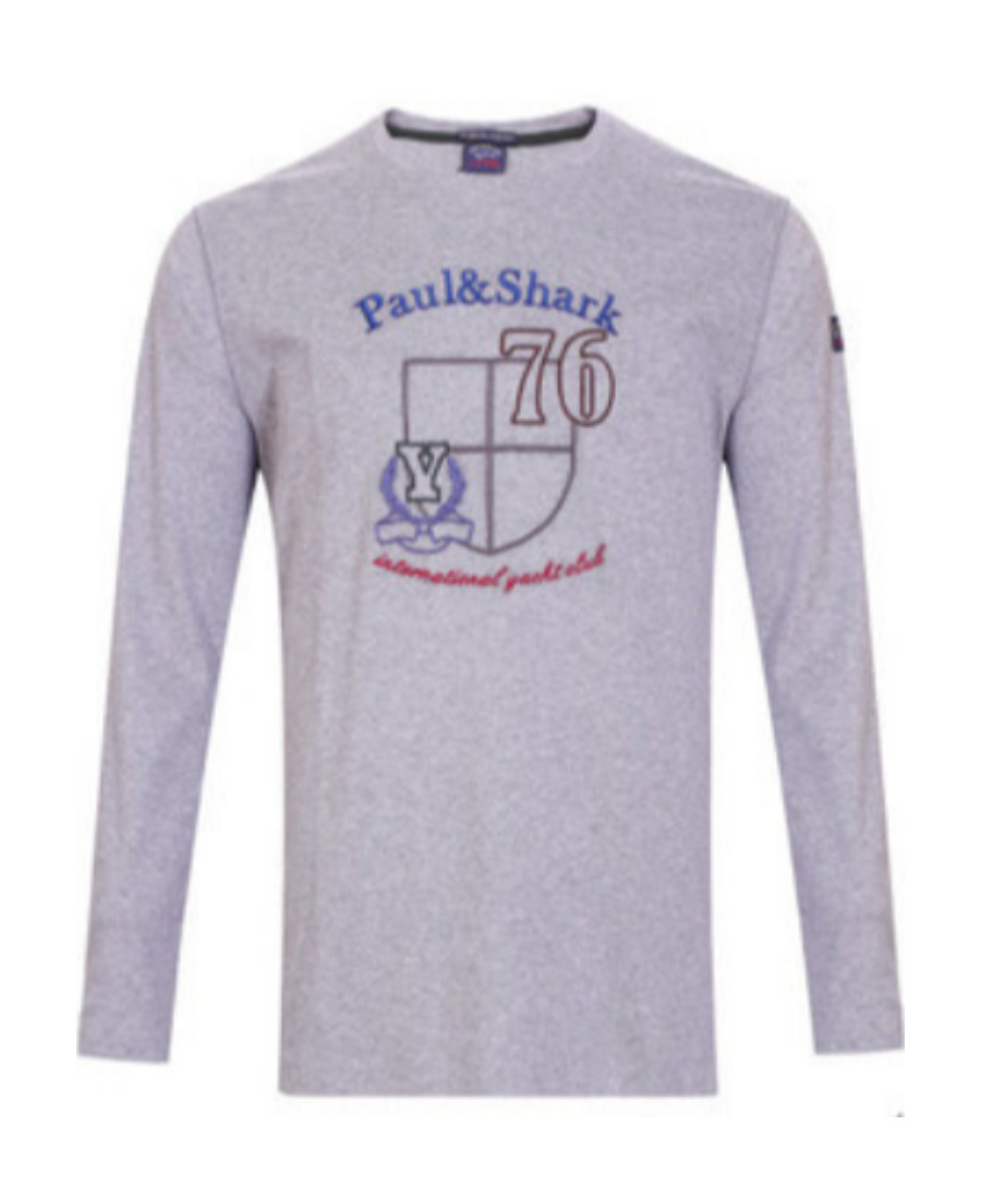 PAUL & SHARK ROUND COLLAR AND LONG-SLEEVED T-SHIRT