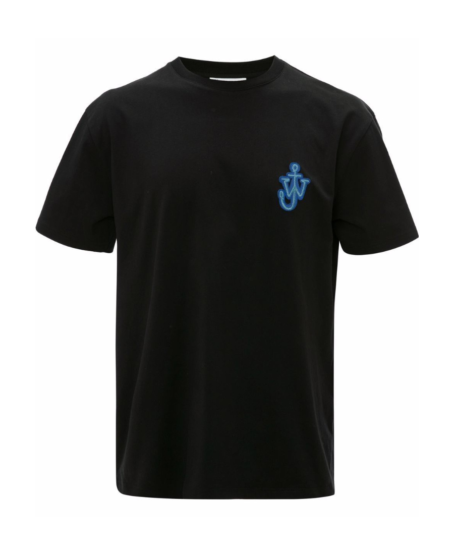 Jw Anderson Anchor-patch Short-sleeve T-shirt In Black