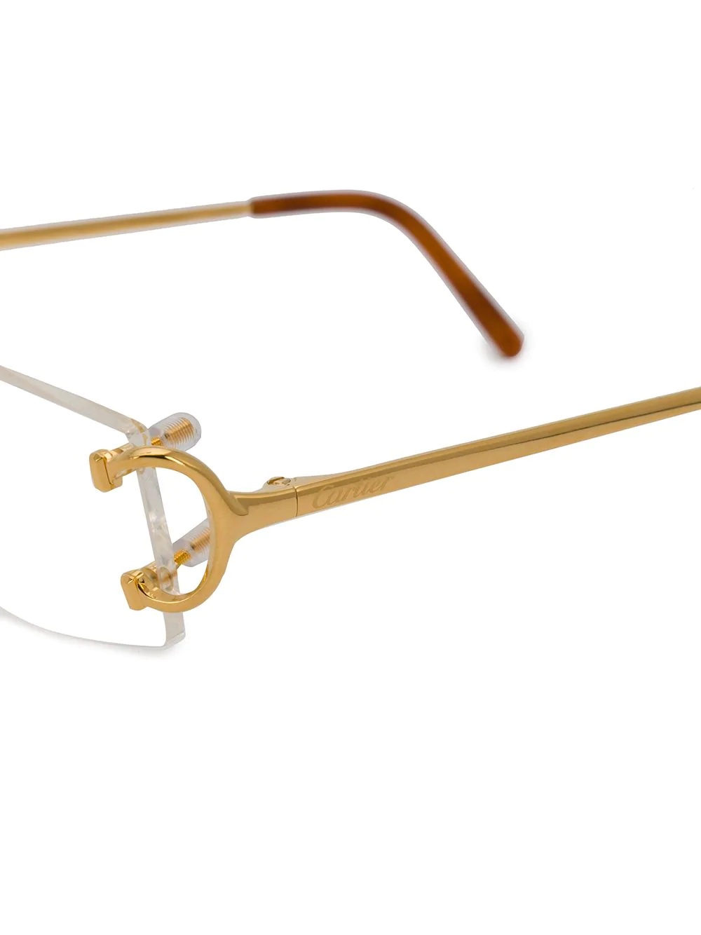 Cartier Rectangular Frame Glasses In Nude