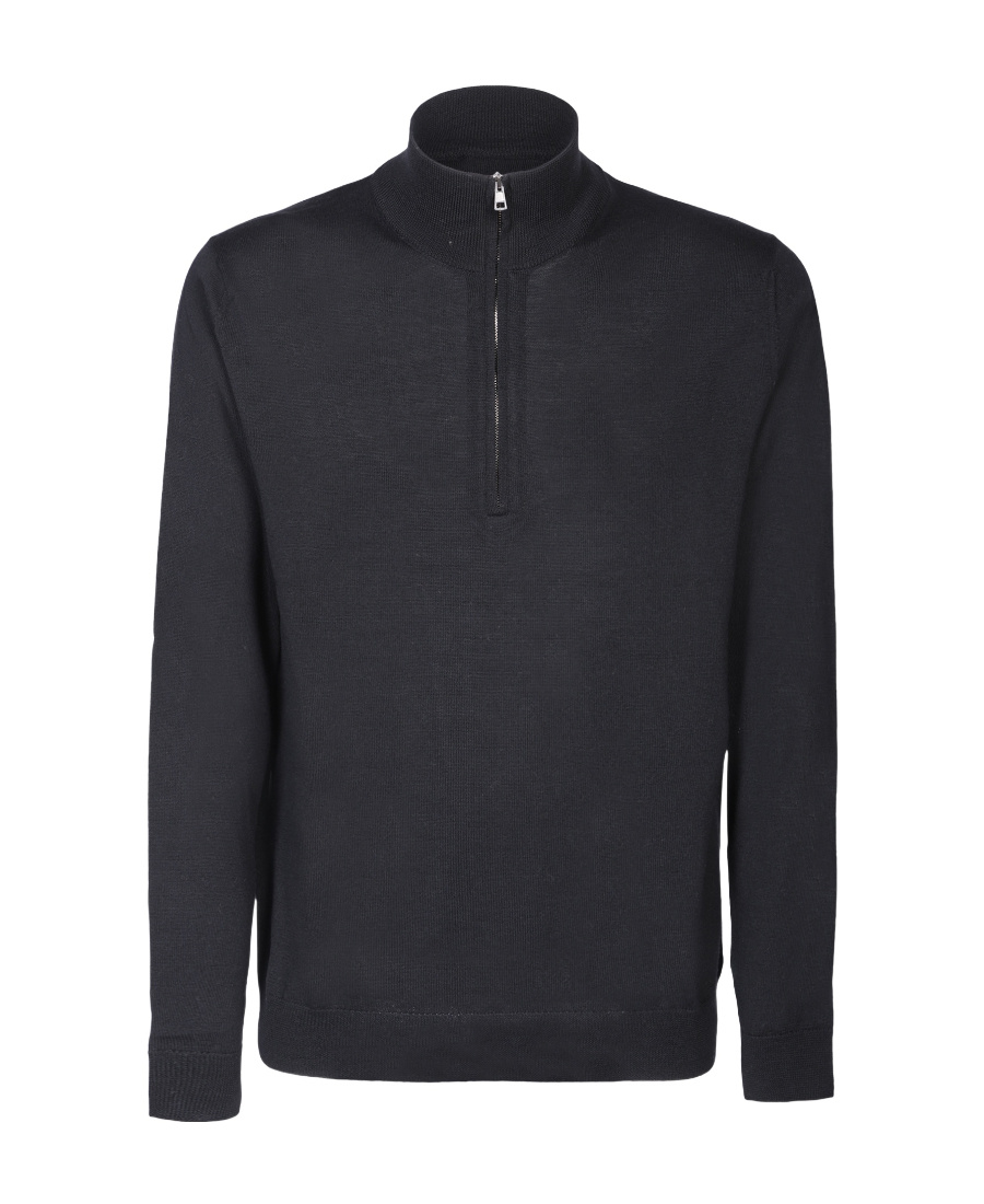 Zanone Wool Pullover In Black