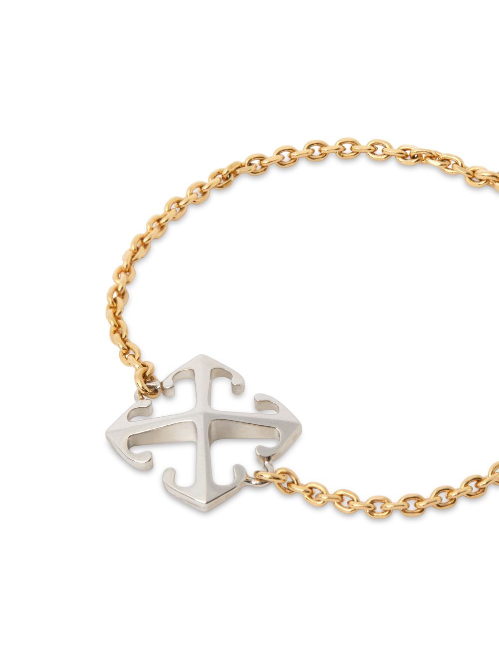 Off-white Two-toned Arrow Bracelet In Yellow