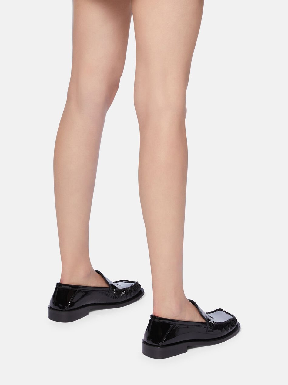 Attico 'charles Patent Leather Loafers In Black