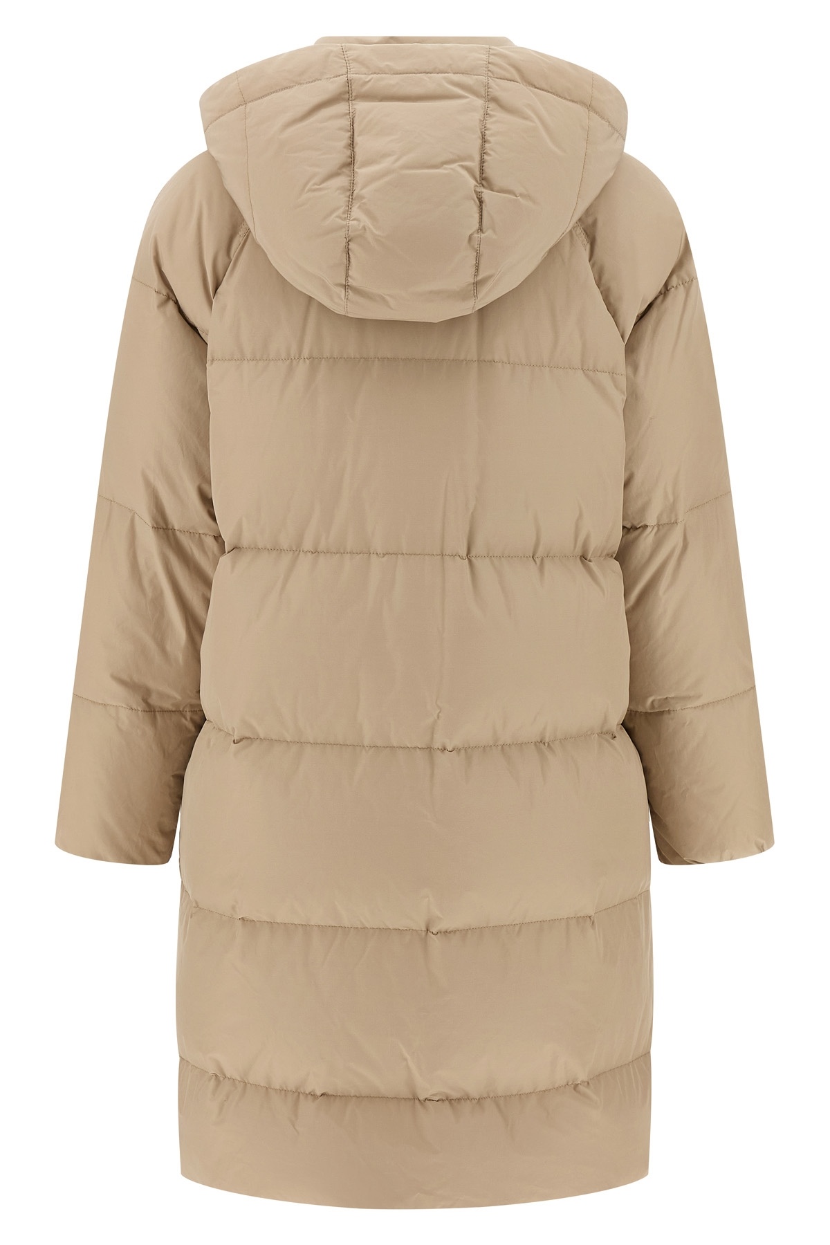 Brunello Cucinelli Shiny Zipper Pull Down Jacket In Neutral
